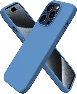 ORNARTO Compatible with iPhone 15 Pro Case 6.1",Liquid Silicone Slim Cover