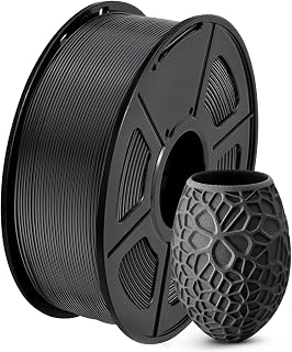 SUNLU PLA 3D Printer Filament, Black, 1KG | PLA Filament 1.75mm, Smooth Printing, Neatly Wound, +/-0.02mm Accuracy, Compatible with Most FDM 3D Printers