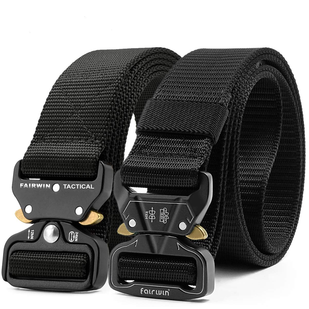 FAIRWIN Tactical Belt, Work Belts for Men Military Webbing Riggers Web Belt Heav