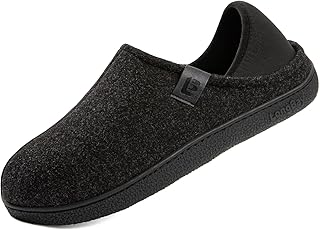 LongBay Mens Slippers with Removable Supportive Insole Slip on Casual House Shoes for Indoor Outdoor Bedroom Garden