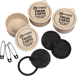 Hunters Specialties Long Lasting Cover Scent Wafers for Hunting - 3 Wafers Per Pack, 3 Safety Pins Included