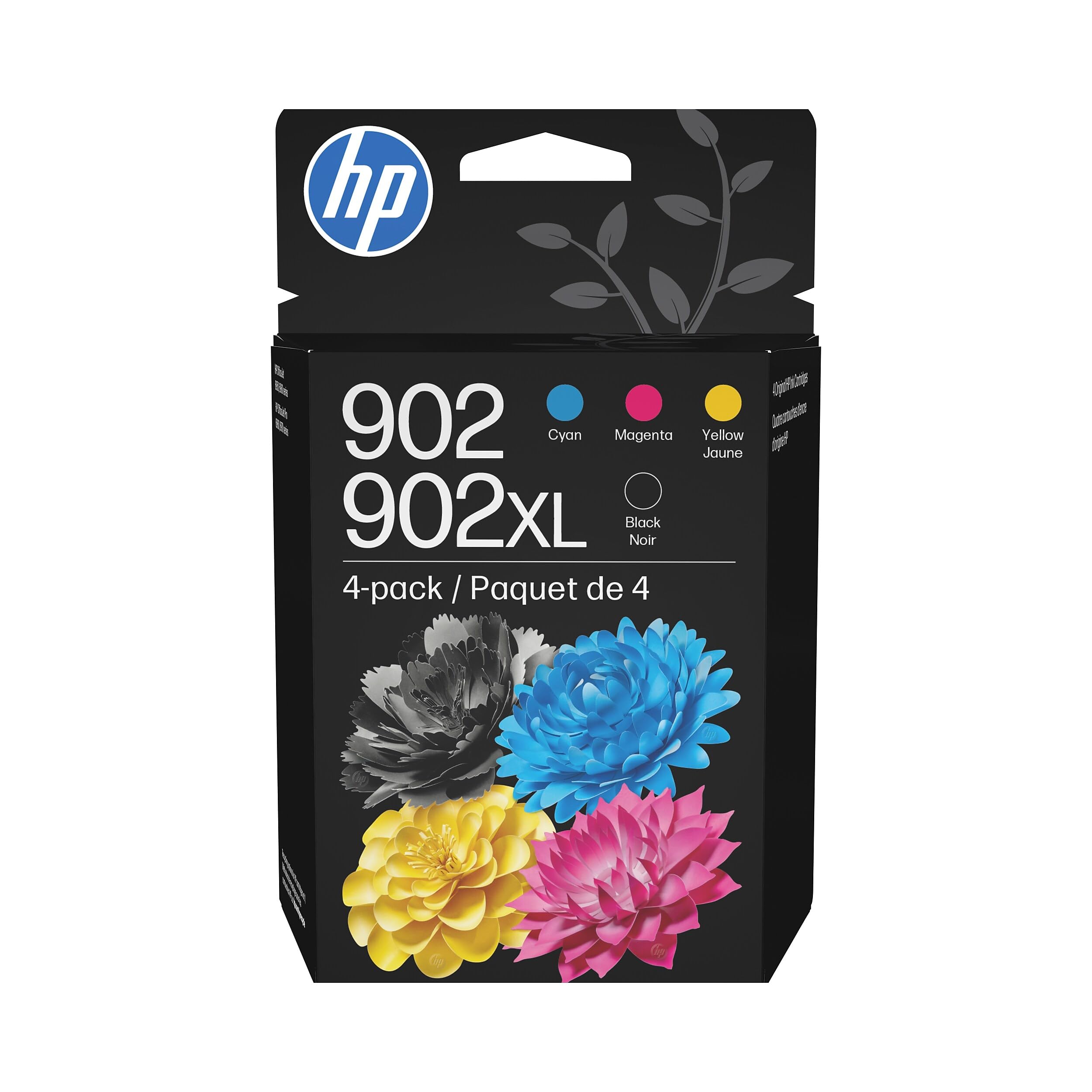 HP 902XL Black + 902 Cyan, Magenta, Yellow Ink Cartridge (Black XL + CMY) | Work