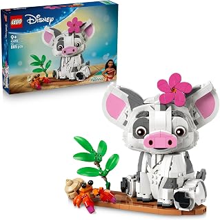 LEGO Disney Princess Pua 43292 | Toys for 9+ Year Old Girls, Pig Animal Figure, Crab & Raft Stand, Kids' Bedroom Decor, Birthday Gift, 885 Pieces