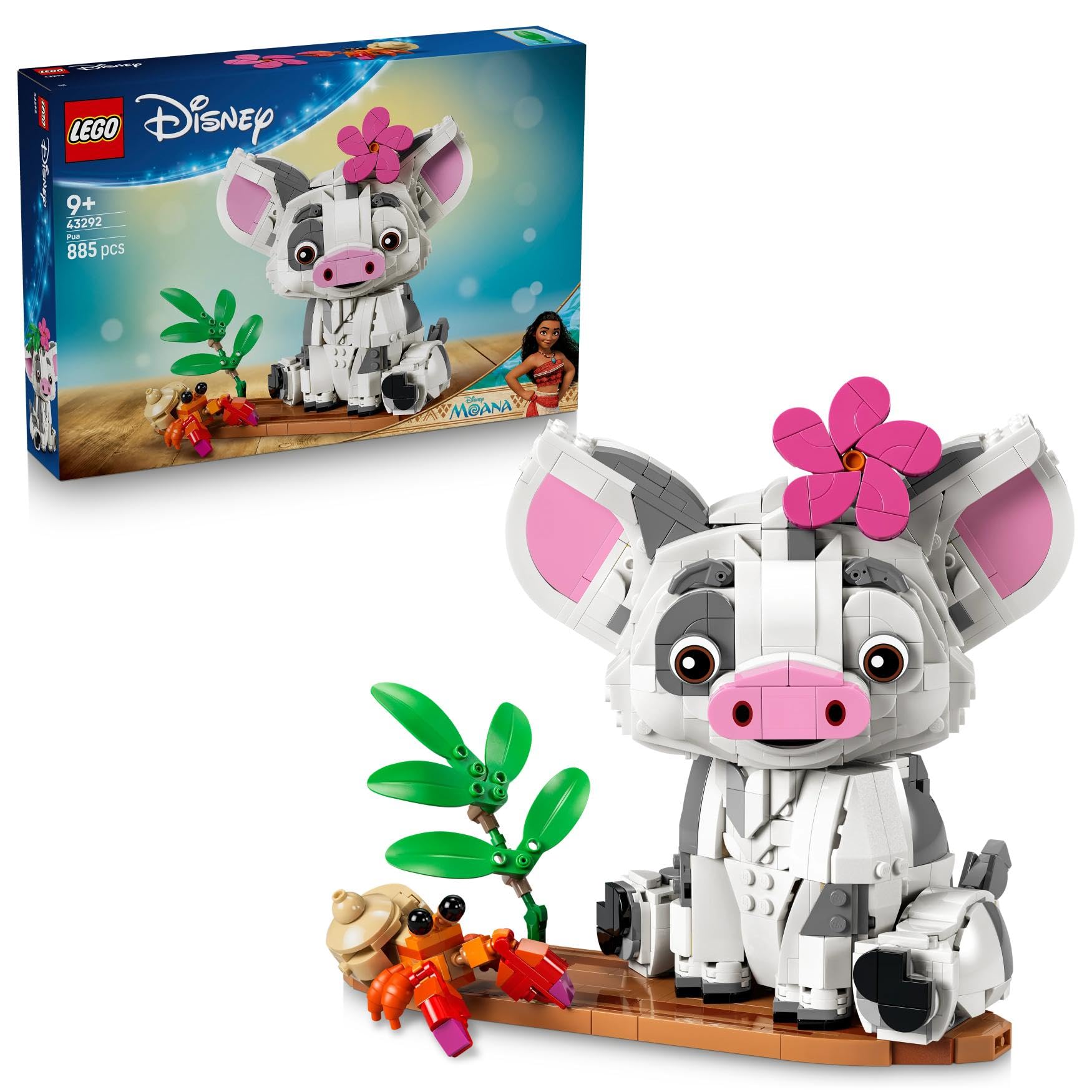 LEGO Disney Princess Pua 43292 | Toys for 9+ Year Old Girls, Pig Animal Figure, 