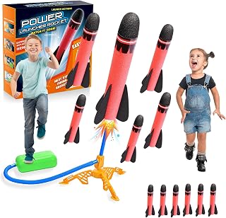 Toys for 3-12 Years Old Boys, Rocket Toy Set Gifts Age 3-9 Year Old Boys | 6 Rockets Included | Outdoor Garden STEM Game | Birthday Christmas Gift