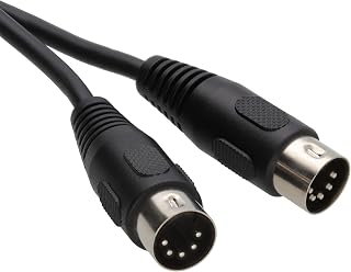 kenable MIDI 5 Pin DIN Plug to 5 Pin DIN Plug Cable 0.5m Black