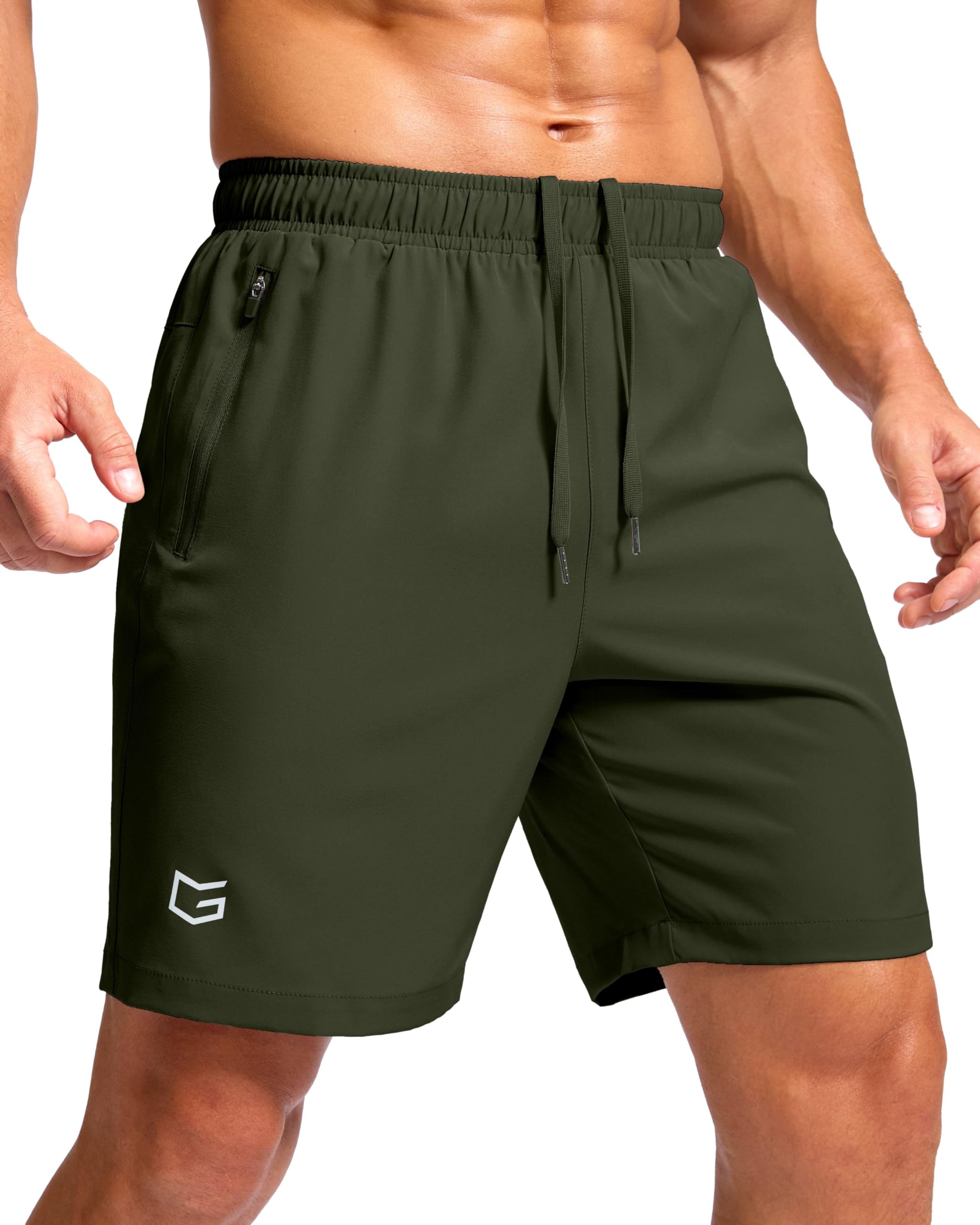 G Gradual Men's Athletic Running Shorts with Zipper Pockets Quick Dry 7"/5"/9" B