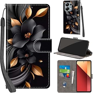 Cover for Xiaomi Redmi Note 13 Pro 4G PU Leather Flip Case Flowers