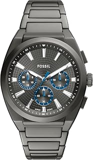 Fossil Men's Everett Quartz Stainless Steel Three-Hand Watch, Color: Silver (Model: FS5821)