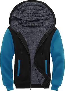 SCODI Hoodies for Men Heavyweight Fleece Sweatshirt Zip Up Thick Jacket