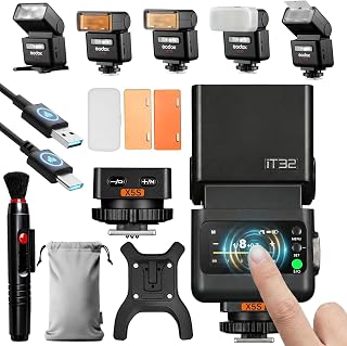 Godox iT32 TTL Camera Flash with X5S Trigger for Sony A7 III, ZV-E10, A7 IV | 2.4G HSS 1/8000s, Hotshoe & Trigger 2-in-1; Compatible with Sony ZV-E10 II,ZV-E1 ,a7C,a6400, a6400,a7C II, a7C, a7CR