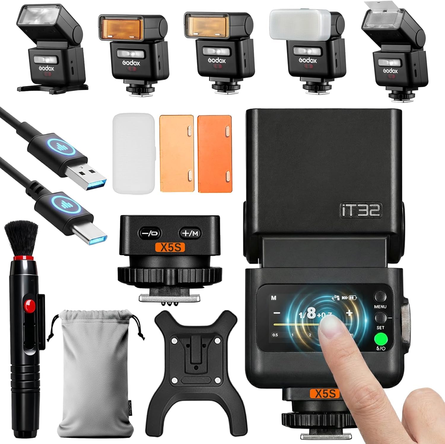 Godox iT32 TTL Camera Flash with X5S Trigger for Sony A7 III, ZV-E10, A7 IV | 2.
