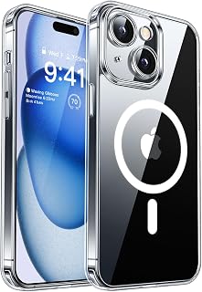 CANSHN Magnetic Shockproof for iPhone 15 Case, Clear