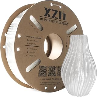 TPU Filament 1.75mm 95A Soft Flexible 3D Printer Filament, 1kg Spool (2.2 lbs), Dimensional Accuracy +/- 0.02 mm (Clear TPU)