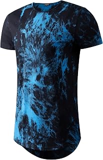 LETAOTAO Mens Big and Tall T Shirts Tie Dye Shirts for Men 100% Cotton Extra Long Tshirts