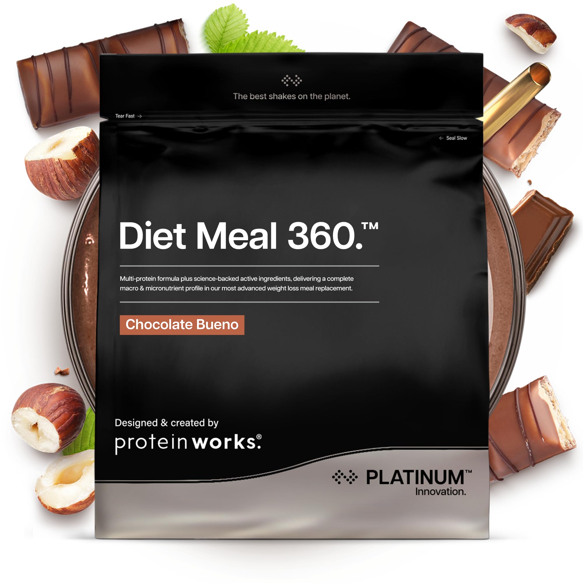 Protein Works | Diet Meal 360 - Platinum, Chocolate Bueno, 1kg | Advanced Diet M