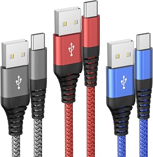 Ofuca USB C Charger Cable,3Pack 1M USB to USB C Cable | Type C Charger Fast Charging Compatible with iPhone 15,Samsung Galaxy S23/S22/S21/S20,Note10/9/8,HTC,LG,Moto,Google Pixel,Etc