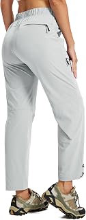 MoFiz Womens Hiking Cargo Pants Water Resistant Lightweight With Zip Pocket