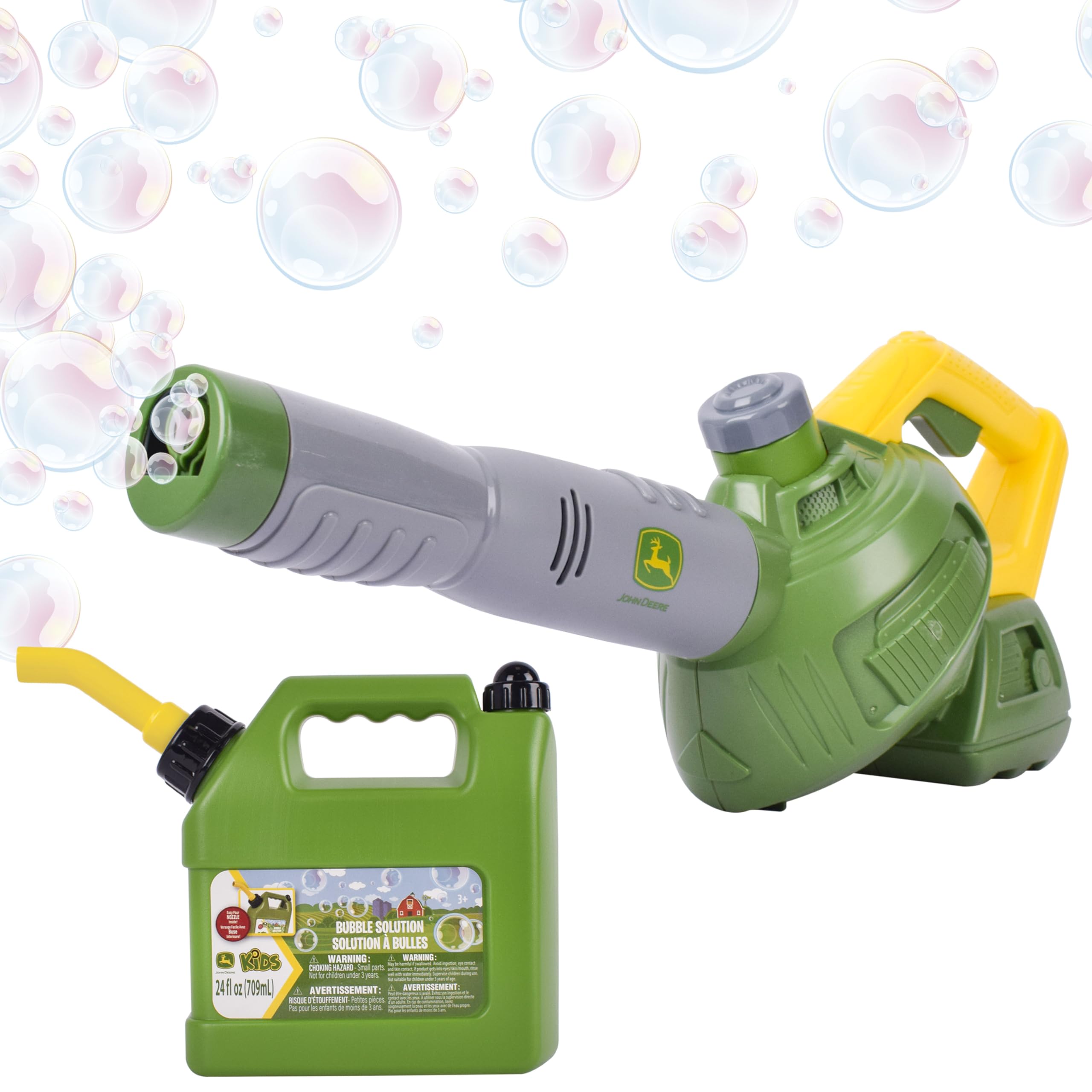 John Deere Bubble Leaf Blower - 24 oz Refill, Bubble Machine - Ages 3+