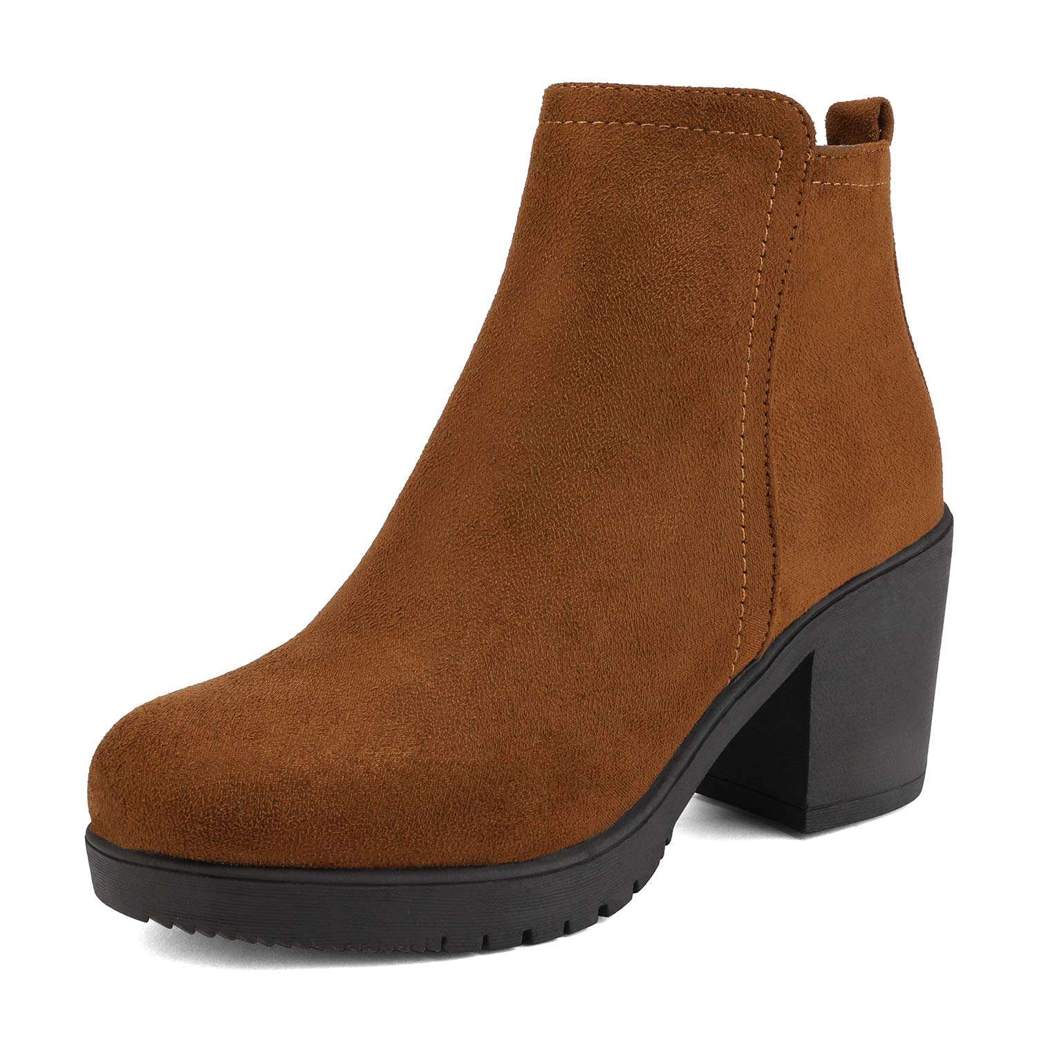 DREAM PAIRS Zoey-1 Tan Cheville Bottines Femme Taille 39 EU / 8 US