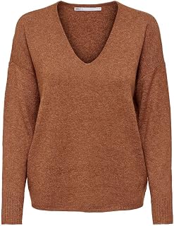 ONLY Women's Onlrica Life L/S V-Neck Jumper KNT Noos Pullover