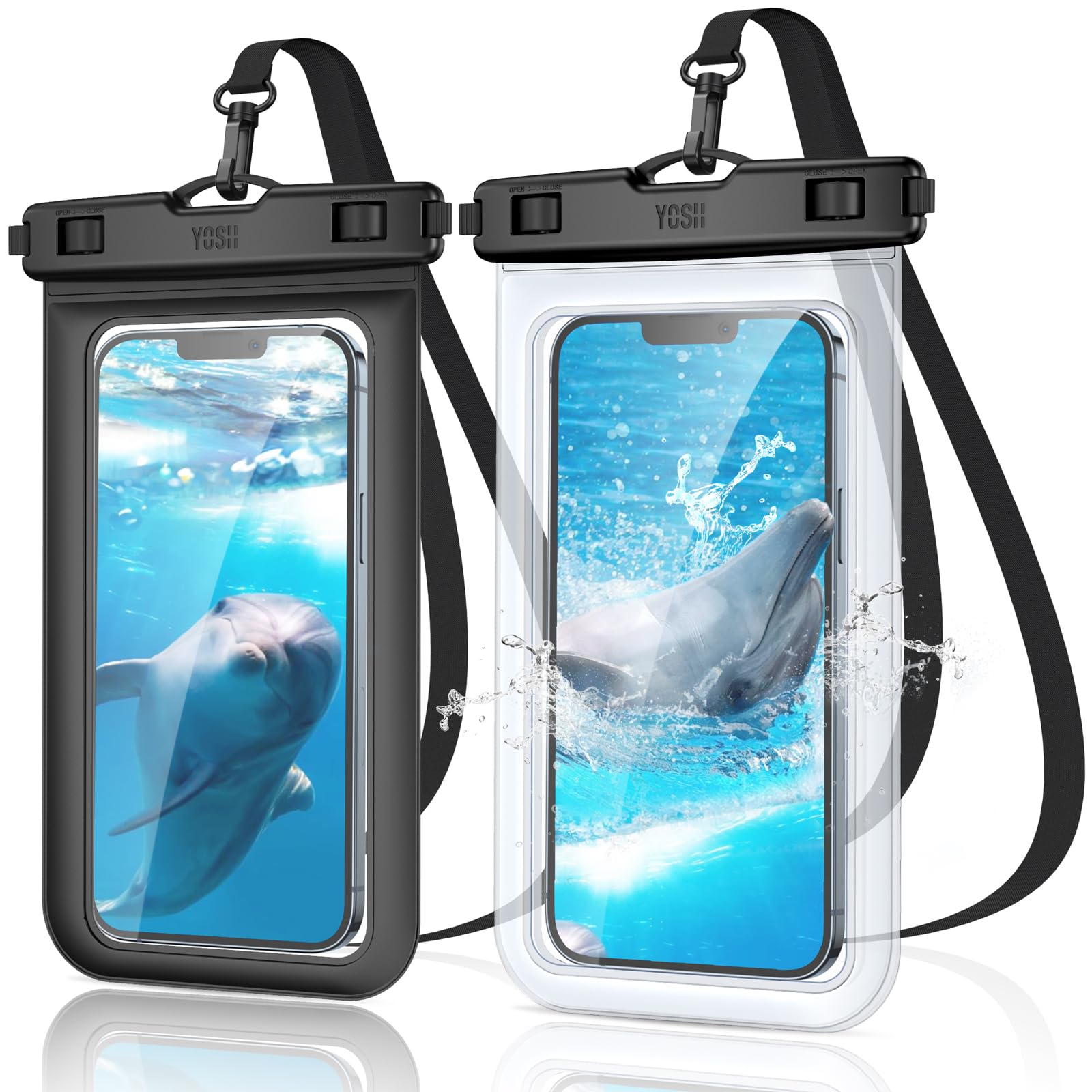 YOSH Smartphone Waterproof Case, Ocean & Pool, Unique Locking Mechanism