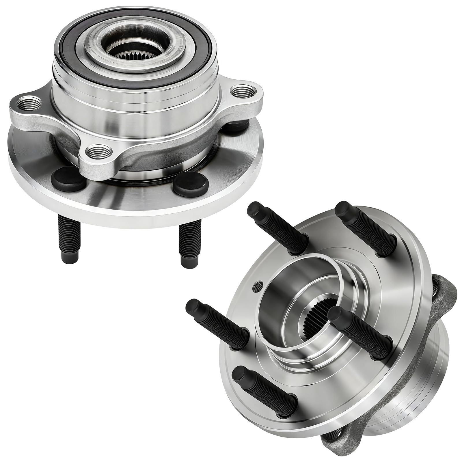 BasaltGear 512460 Pair 2 Front or Rear Wheel Hub & Bearing Assembly for 2011-201