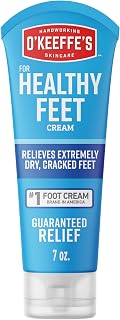 OKeeffes for Healthy Feet Foot Cream, 7 oz Tube, Non-Greasy | for Extremely Cracked, Dry Feet, Hypoallergenic, Unscented, Instantly Boosts and Retains Moisture Levels