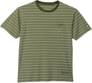 Champion(チャンピオン) シャツ半袖Tシャツ 丸首 ストレッチ 速乾 UVカット スクリプトロゴプリント ショートスリーブTシャツ トレーニング C3-CS303メンズ