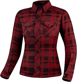 SHIMA Renegade 2 Motorbike Shirt for Women AirForce Back Protector Armour Riding Motorcycle Jacket Stretch Bikers Ventilated Lightweight Armoured Bike Textile Motorcycles (Womens, Red, L)