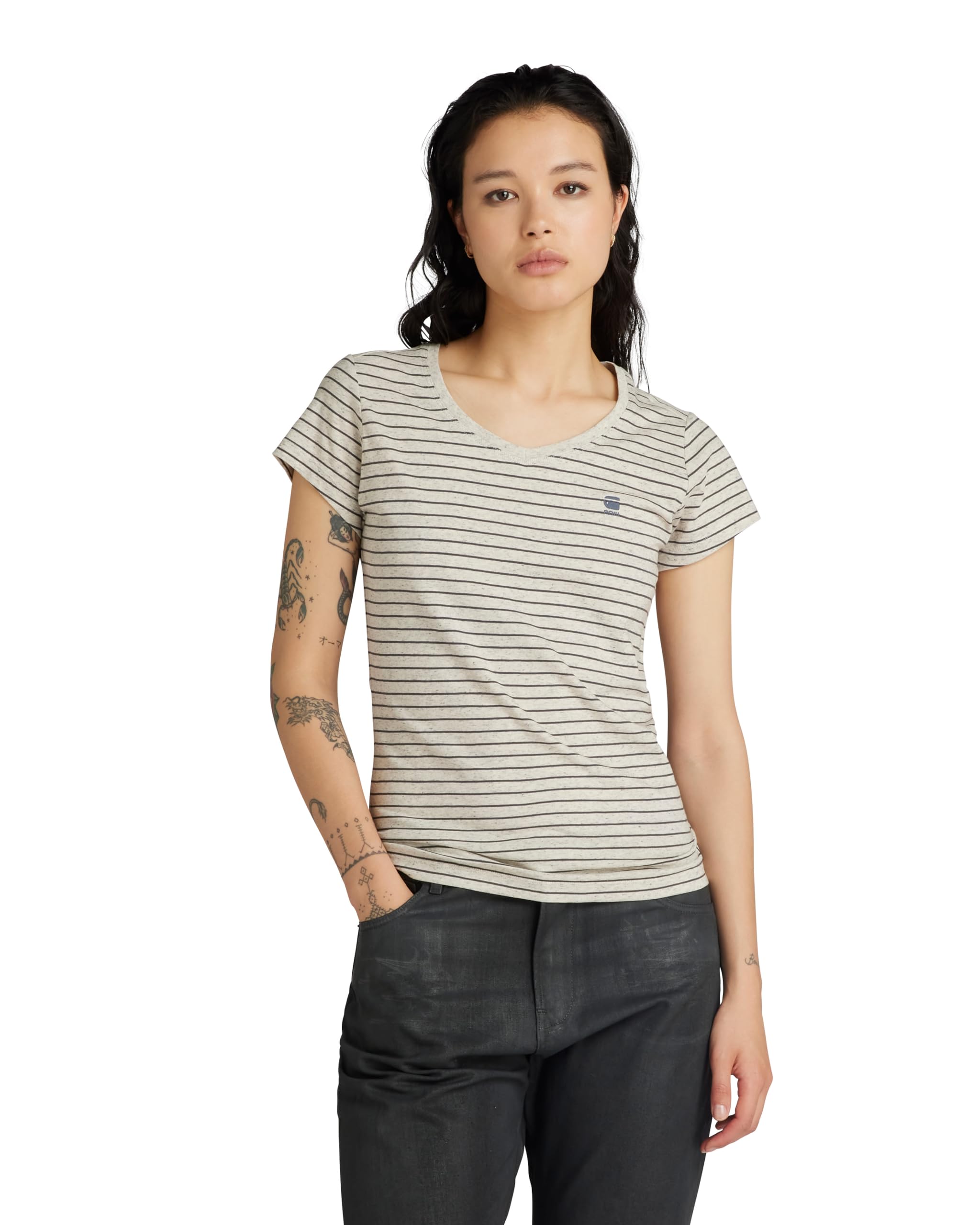 G-Star Women's Moto Slim U-Neck Top