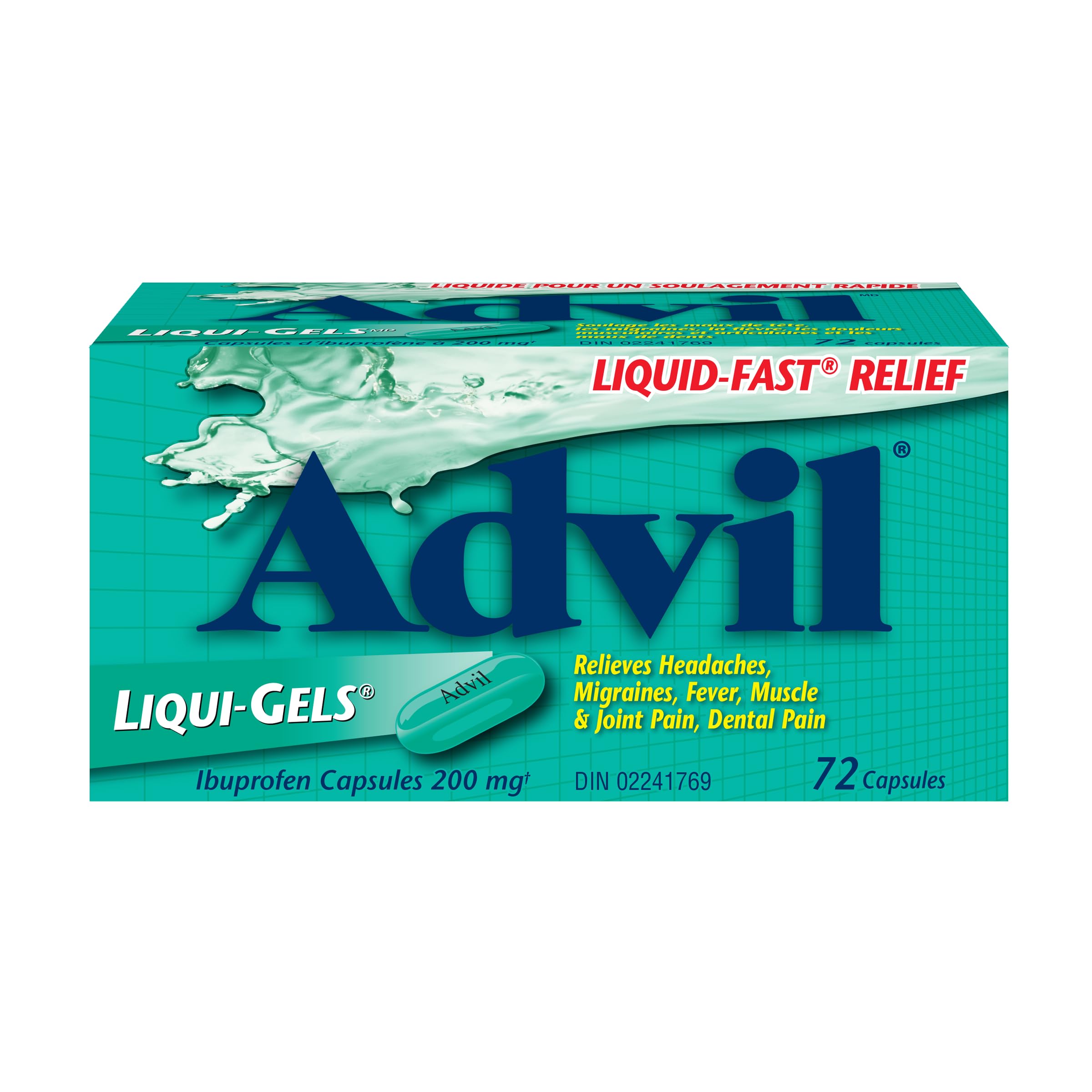 Advil Regular Strength Ibuprofen Pain Relief Liquid-Gels, Fast Acting Pain Relie
