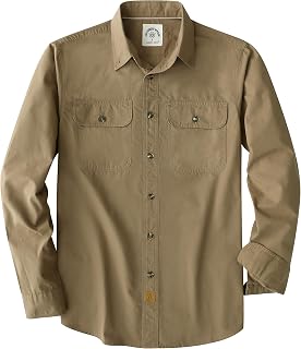 Dubinik® Mens Long Sleeve Button Down Shirts Casual Plaid Shirt with Practical Double Pockets Comfortable and Soft