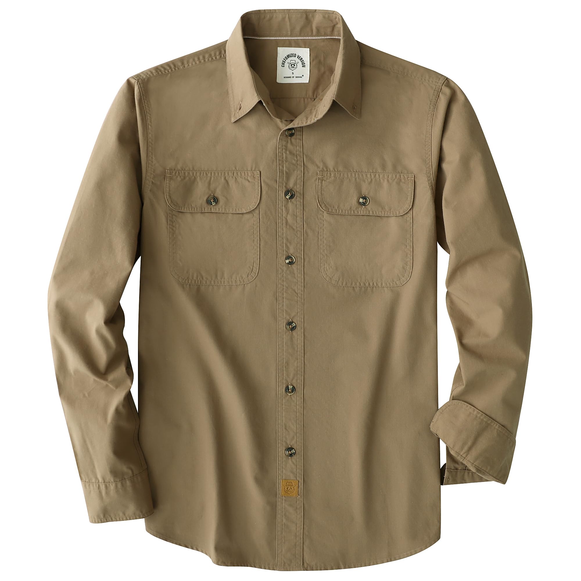 Dubinik® Mens Long Sleeve Button Down Shirts Casual Plaid Shirt with Practical D
