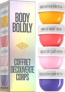 Sol de Janeiro Body Boldly Body Cream Discovery Set - Amazon Exclusive | Body Cream Discovery Set, Firming Body Cream, Collagen Boosting, AHA, 4 Mini Body Creams