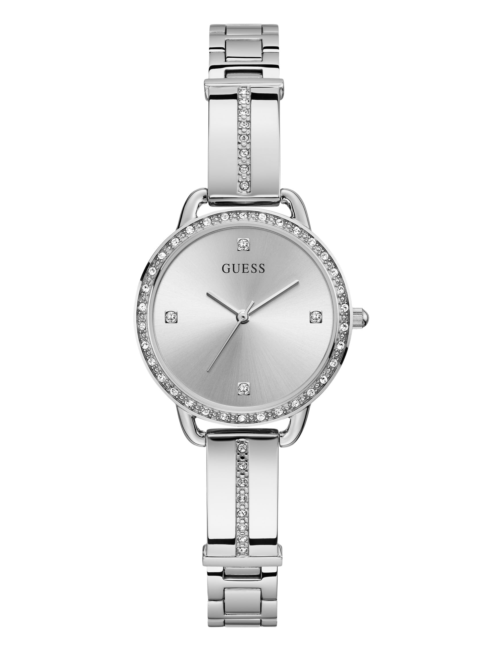 Guess 30 mm Crystal Bangle Watch, argento, taglia unica