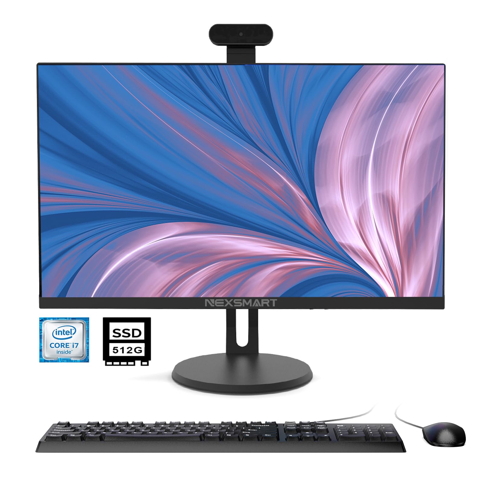 24' All-in-One Computers Intel i7 Quad-Core (Up to 3GHz) All-in-one Desktop PC w
