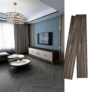Wood Grain Floor Tiles, Flooring Sheet, Just Place, Approx. 10.8/21.5/32.3/43.1/53.8/64.6/85.6/117.5/149.4/181.3/213.2/245.1 sq ft (1/2/3/4/5/6/9/12/15/18/21/24 tatami mats), Thick, 0.1 inch