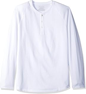 Amazon Essentials Men's 100% Cotton Long Sleeve Baker Collar Shirt
