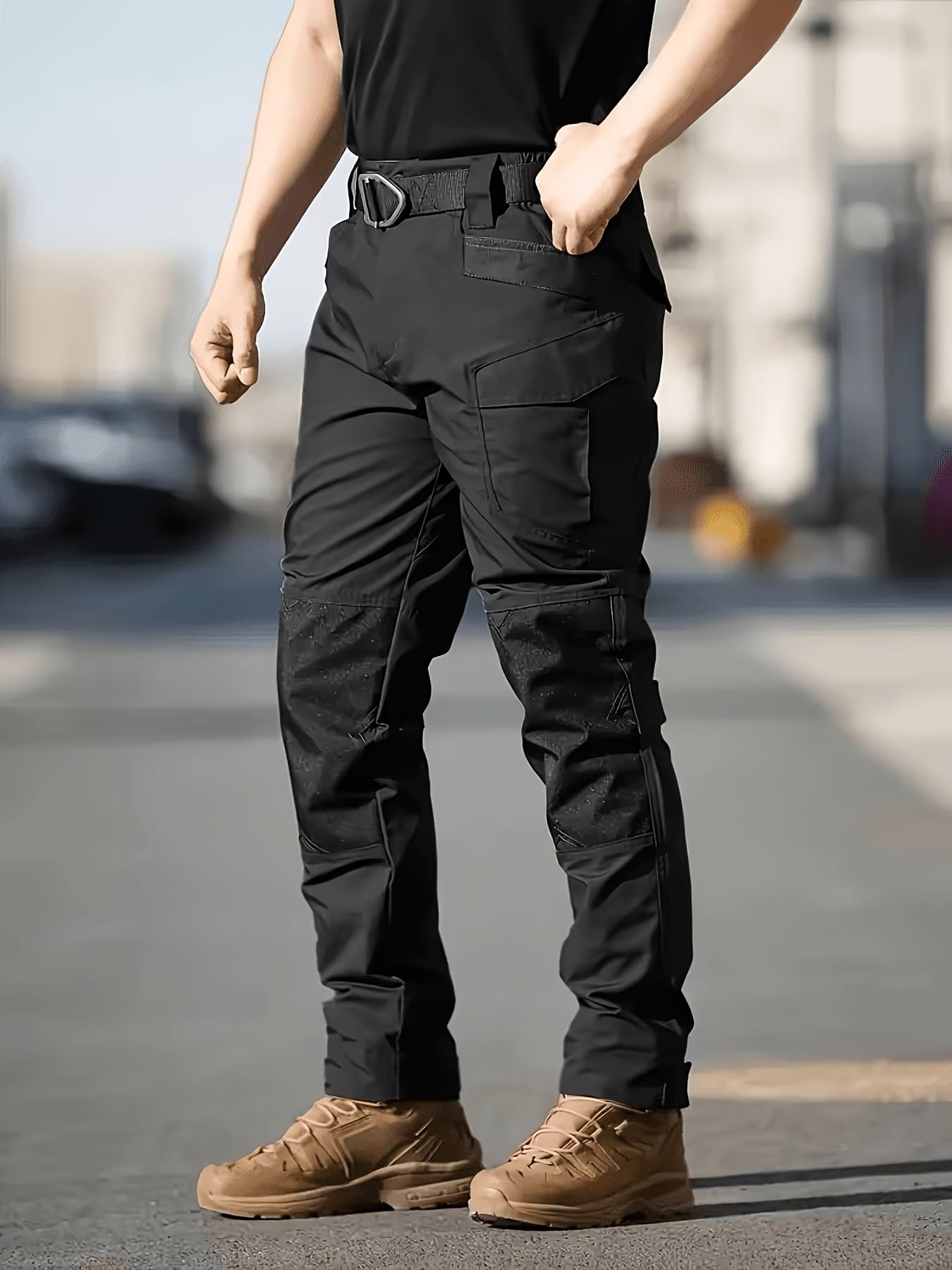 Mens Tactical Cargo Pants Multifunctional Pockets Lightweight Hiking Outdoor Tro