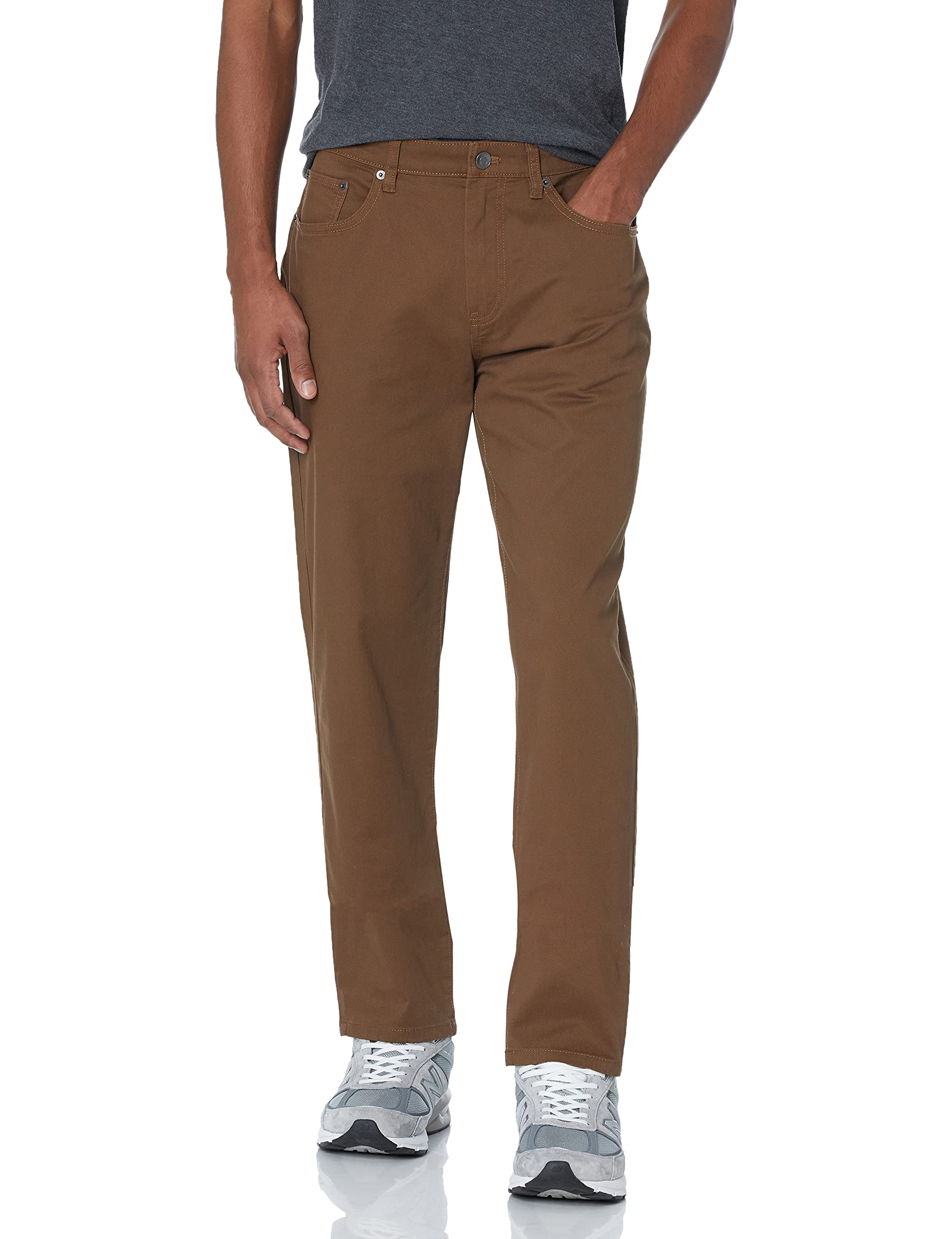 Amazon Essentials Men's Sporty Fit 5-Pocket Stretch Twill Pant (Available in Big