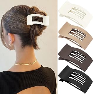 4 Pack Hair Clips, French Flat Hair Clips for Women and Girls, Anti Slip L