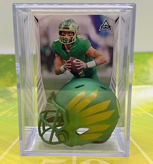 Oregon Ducks NCAA Football Helmet Shadowbox w/Bo Nix card