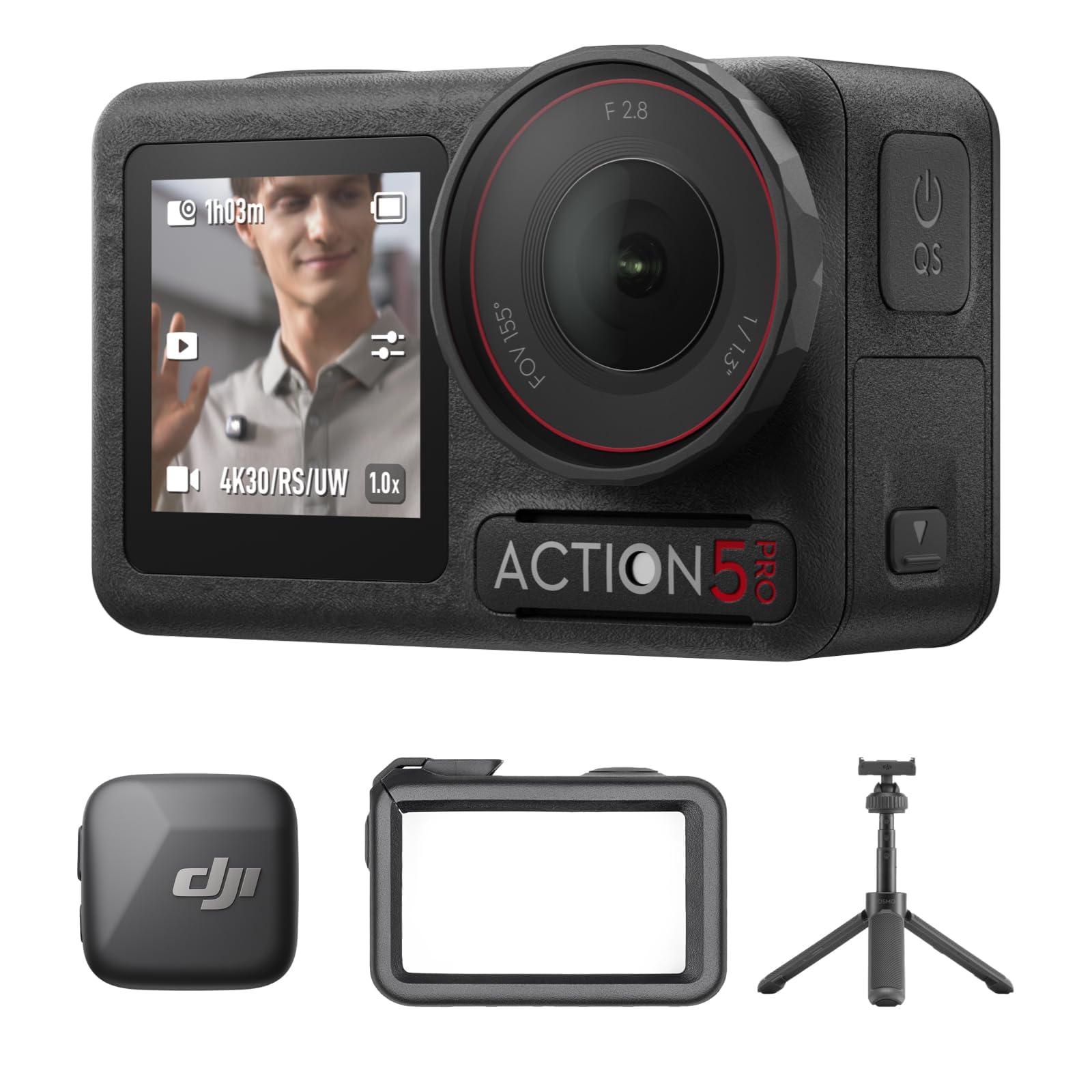 DJI Osmo Action 5 Pro Standard Combo with Osmo Action Mini Extension Rod and Mic