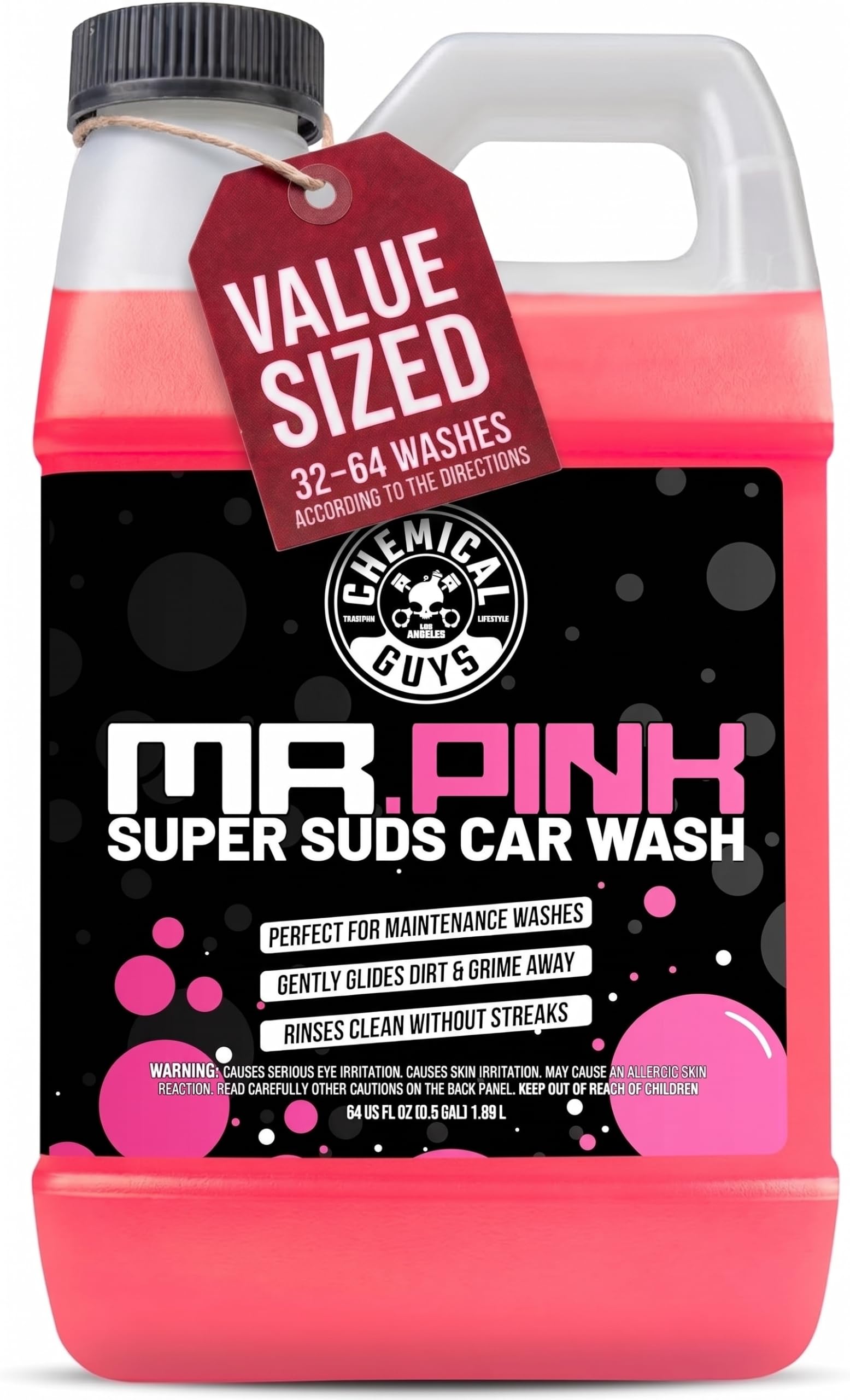 Chemical Guys, Mr. Pink Car Wash Soap, Foam Cannon &amp; Bucket Wash, 64 oz | Th