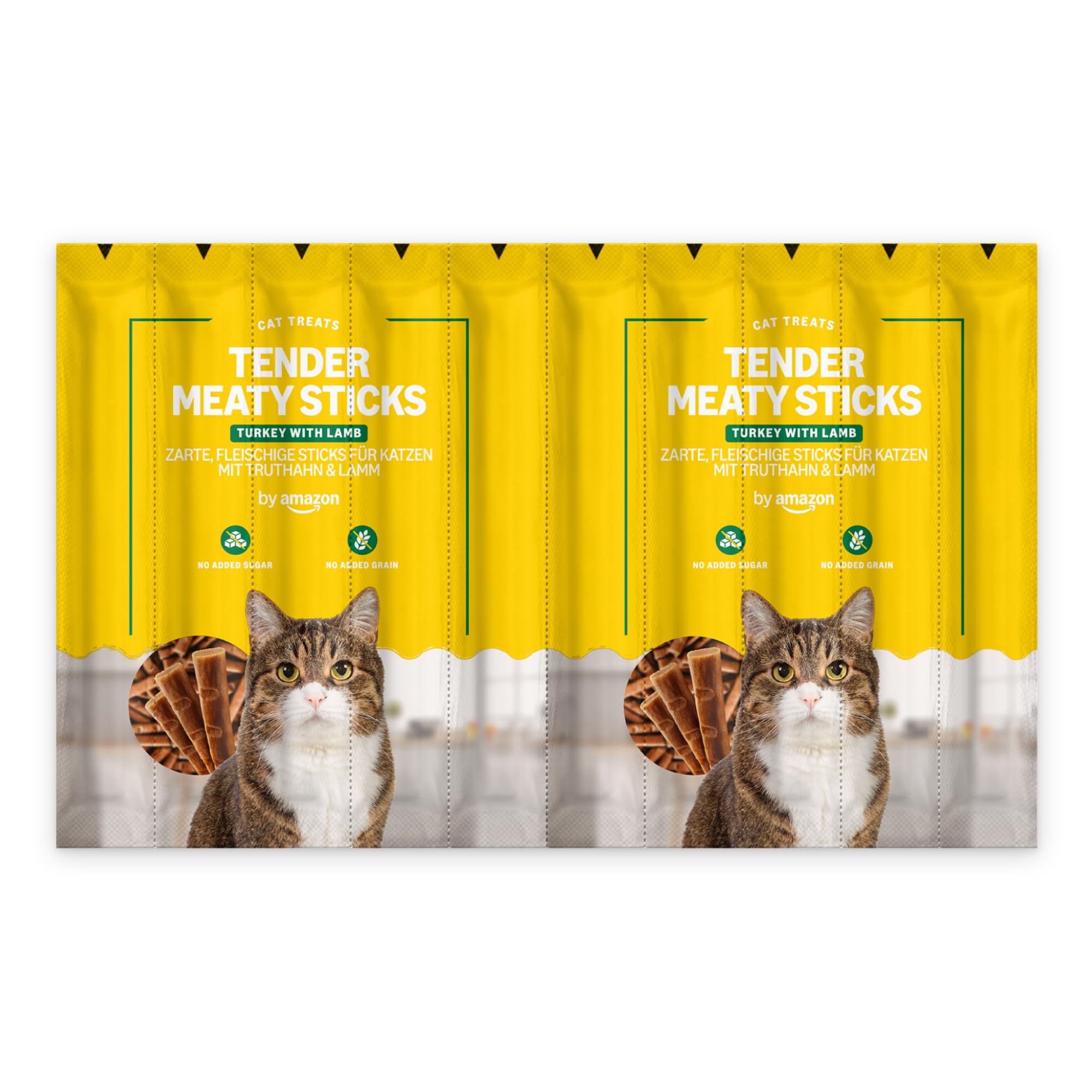 by Amazon Cat Treats Sticks Turkey & Lamb, 50g (10 Sticks x 5g), No Artificial A