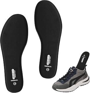 7STROBBS Cushion Memory Foam Insoles, Comfort Soft Inserts for Men Women, No Deform Inner Soles Replacement Insole for Trainer, Work Boot, Walking Shoes Black UK 8