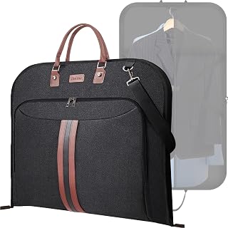 BALEINE Garment Bags for Travel, Water Resistant Carry on Suit Bag | Durable 600D Oxford Fabric, Reinforced PU Handles, Wrinkle Free Storage, Adjustable Shoulder Strap, Multiple Storage Pockets