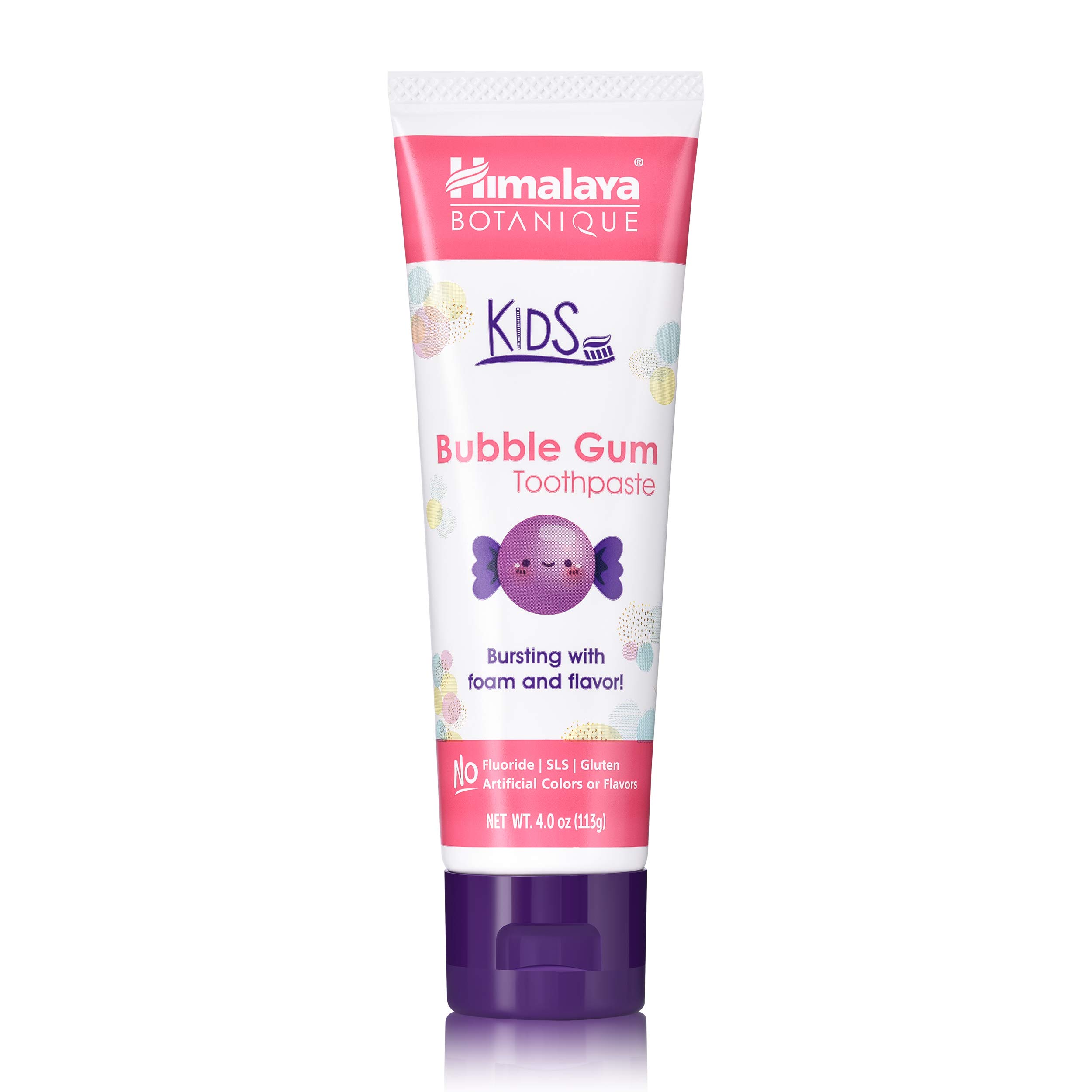 Himalaya Botanique Kids Toothpaste with Xylitol, Bubble Gum Flavor - Gentle Fluo