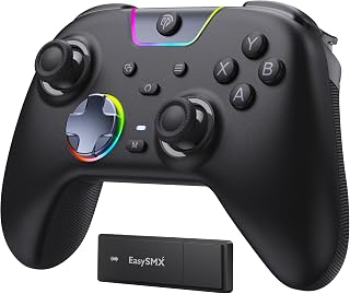 EasySMX X05 Pro Wireless PC Controller, Upgraded 2-Stage Triggers, Black | Soft Click Buttons, Hall Joysticks, 1000Hz Polling, 8-Way D-Pad, Multi-Platforms Controller for PC/Switch/Android/iOS